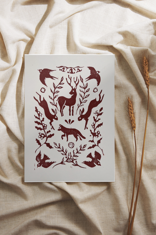 Woodland Animals Hoilday Card